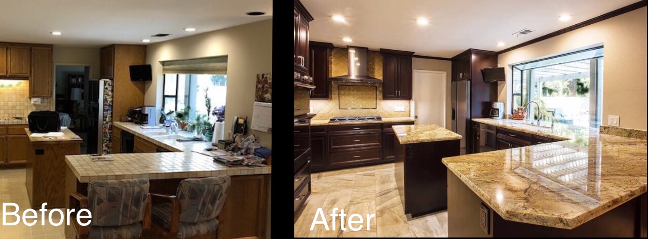 Before and After Kitchen Remodel island 23