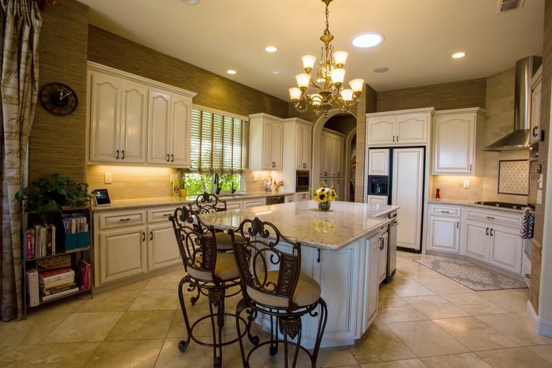 Classic kitchen island chairs view