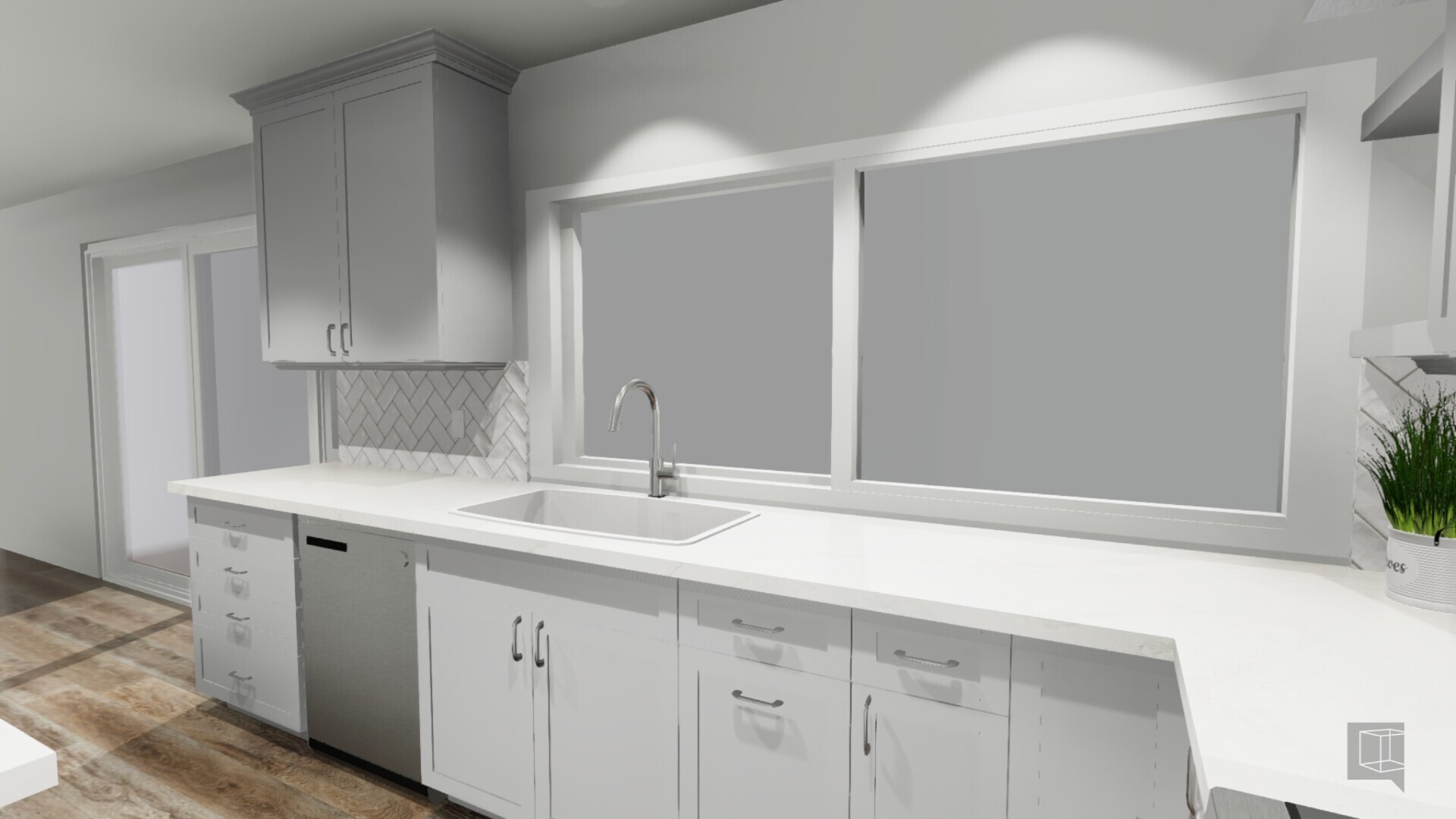 Roseville Ca. Kitchen Remodel Rendering 3