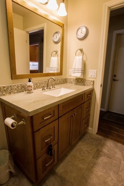 Kraftmaid vanity with Silestone countertop