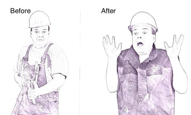 cartoon graphic remodeling guy